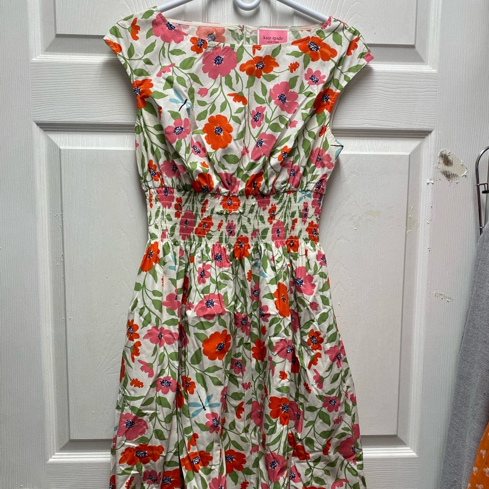 Kate Spade smocked floral dress size 8
